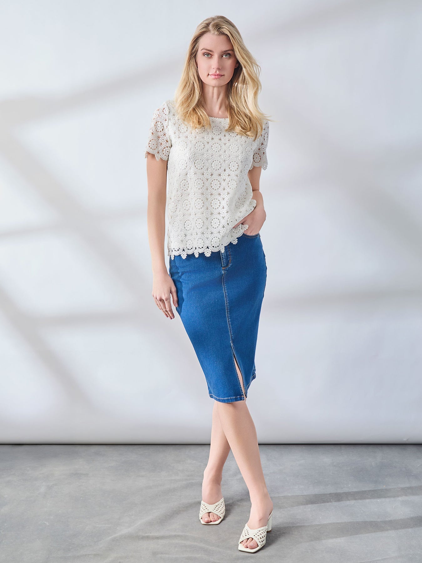 Short Sleeve Lace Top